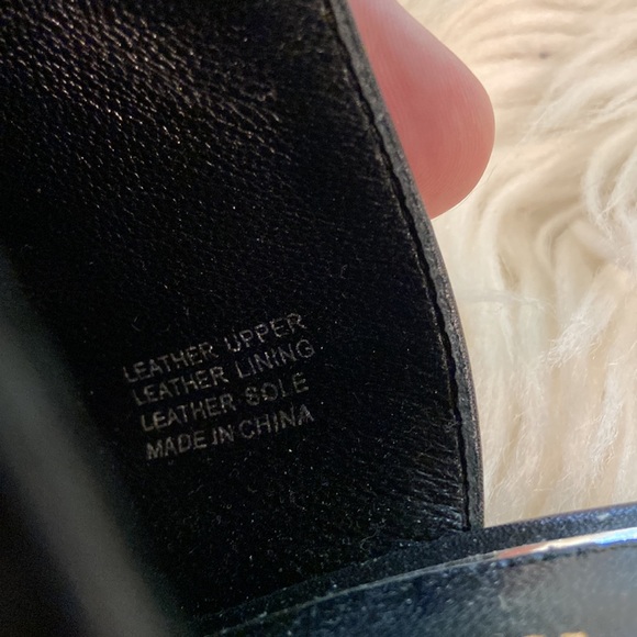 Deltan Women's Black Open-Toe Heels size 9.5 leather sole, leather upper - Picture 7 of 12